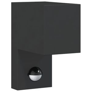 vidaXL Applique murale d'ext&eacute;rieur avec capteurs noir