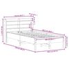 vidaXL Cadre de lit sans matelas blanc 100x200 cm bois de pin massif