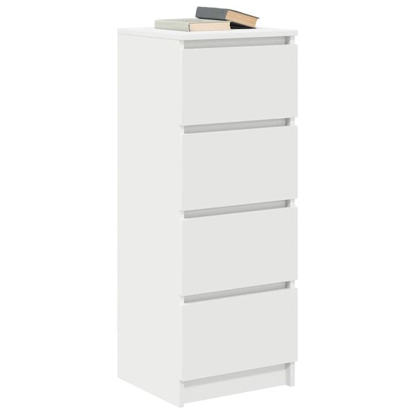 vidaXL Buffet blanc 37,5x35x99 cm bois d'ing&eacute;nierie