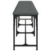 vidaXL Banc &agrave; manger gris fonc&eacute; 186x32x45 cm acier et tissu