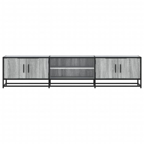 vidaXL Meuble TV sonoma gris 180x35x41 cm bois d'ing&eacute;nierie