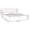 vidaXL Cadre de lit m&eacute;tal sans matelas avec pied de lit blanc 75x190cm