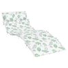 vidaXL Coussin de transat ensoleill&eacute; Blanc et vert 178 x 60 x 4 cm