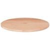 vidaXL Dessus de table rond &Oslash;40x1,5 cm Bois de ch&ecirc;ne massif non trait&eacute;