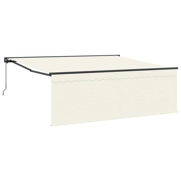 vidaXL Auvent R&eacute;tractable Cr&egrave;me 400 &times; 300 cm Polyester et Aluminium