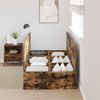 vidaXL Cadre de lit avec rangement Chêne fumé 70 x 190 cm
