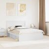 vidaXL Cadre de lit avec t&ecirc;te de lit Blanc 140 x 190 cm Pin massif