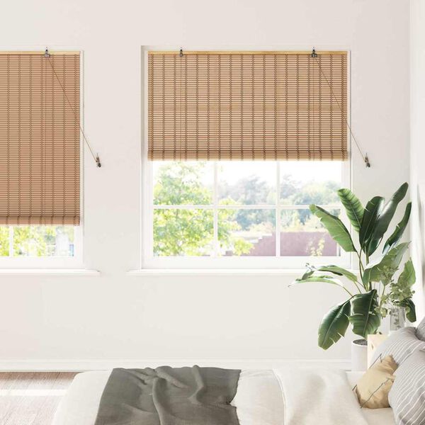 vidaXL Store enrouleur avec des rideaux Nature 150 x 220 cm Bambou