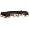 vidaXL Ensemble de canap&eacute;s d'ext&eacute;rieur 11 pcs Naturel et noir