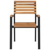vidaXL Chaises de jardin empilables lot de 4 bois d'acacia et m&eacute;tal