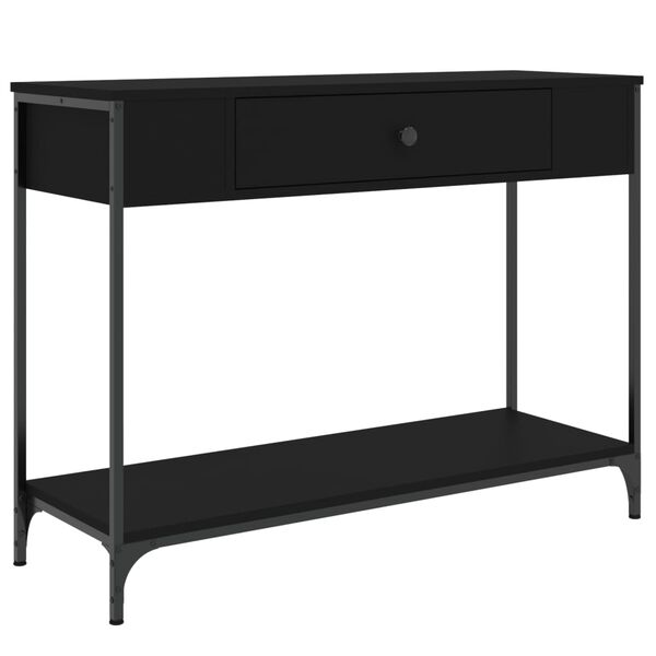 vidaXL Table console noir 100x34,5x75 cm bois d'ing&eacute;nierie