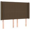 vidaXL Sommier &agrave; lattes de lit matelas et LED Marron fonc&eacute; 140x190 cm