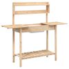 vidaXL Table de rempotage et &eacute;vier 147,5x44x139,5 cm bois massif sapin