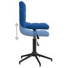 vidaXL Chaises pivotantes &agrave; manger lot de 4 Bleu Velours