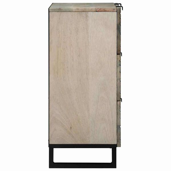 vidaXL Buffet Blanc 60 x 33.5 x 75 cm Bois de manguier massif