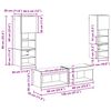 vidaXL Unit&eacute; murale de TV 6 pcs Bois Ancien Bois d'ing&eacute;nierie