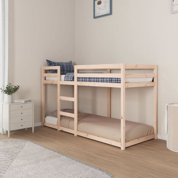 vidaXL Lit superpos&eacute; sans matelas 75x190 cm bois de pin massif