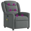 vidaXL Fauteuil de massage inclinable Gris fonc&eacute; Tissu