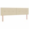 vidaXL T&ecirc;te de lit r&eacute;glable en hauteur Cr&egrave;me 180 cm tissu