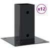 vidaXL Bases de poteau carr&eacute;es 12 pcs anthracite 71x71 mm