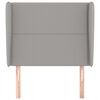 vidaXL T&ecirc;te de lit avec oreilles Gris clair 103x23x118/128 cm Tissu