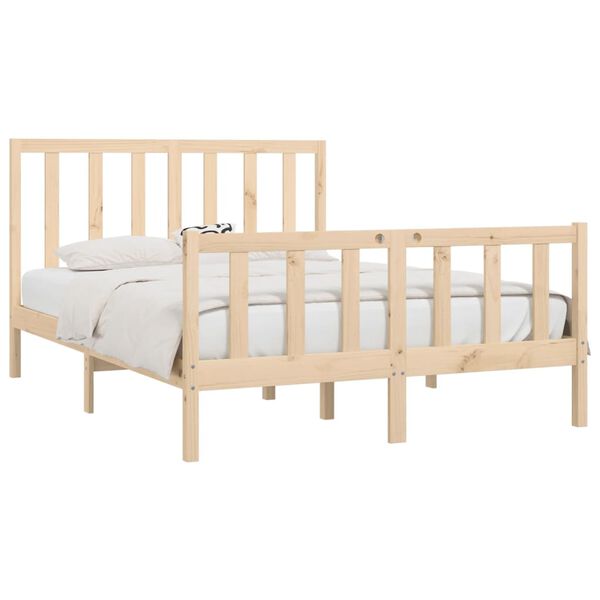 vidaXL Cadre de lit sans matelas 120x200 cm bois massif