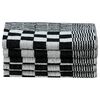 vidaXL Ensemble de serviettes 10 pcs noir et blanc coton