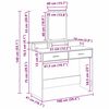 vidaXL Table de Toilette avec tiroir Ch&ecirc;ne fum&eacute; 100 x 41 x 140 cm