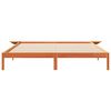 vidaXL Cadre de lit avec tables de chevet Brun cire 180 x 220 cm