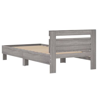 vidaXL Cadre de lit sans matelas avec tête de lit 100x200 cm