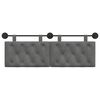 vidaXL T&ecirc;te de lit suspendue Gris fonc&eacute; 150 x 55 x 7 cm Velours
