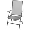 vidaXL Ensemble &agrave; manger de jardin 7 pcs Acier Anthracite