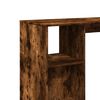 vidaXL Table de bar avec &eacute;tag&egrave;re ch&ecirc;ne fum&eacute; bois d'ing&eacute;nierie