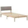 vidaXL Cadre de lit Marron et taupe 90 x 200 cm Bois massif en pin