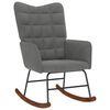 vidaXL Chaise &agrave; bascule Gris fonc&eacute; Velours