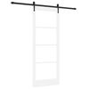 vidaXL Porte coulissante Blanc et Noir 83 x 211 cm