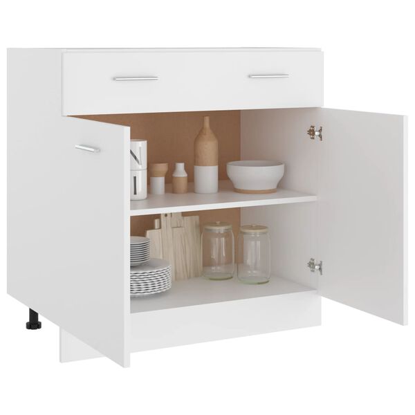 vidaXL Armoire &agrave; tiroirs "Lyon" Blanc 80 x 46 x 81,5 cm Bois d'ing&eacute;nierie
