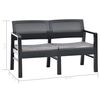 vidaXL Salon de jardin 4 pcs avec coussins Plastique Anthracite