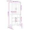 vidaXL Buffet haut Gris b&eacute;ton 69,5x34x180 cm Bois d'ing&eacute;nierie