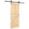 vidaXL Porte coulissante 80 x 210 cm Bois de pin massif (non trait&eacute;)