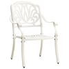 vidaXL Ensemble de bistro 5 pcs Aluminium coul&eacute; Blanc