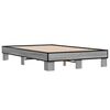 vidaXL Cadre de lit sans matelas sonoma gris 140x200 cm