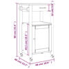 vidaXL Chariot de cuisine MONZA 48x40x88,5 cm bois massif de pin