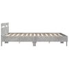 vidaXL Cadre de lit avec LED sans matelas gris b&eacute;ton 200x200 cm