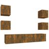 vidaXL Ensemble de meubles TV 6 pcs Ch&ecirc;ne fum&eacute; Bois d'ing&eacute;nierie