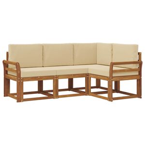 vidaXL Ensemble de canap&eacute;s d'ext&eacute;rieur 4 pc Naturel et Beige