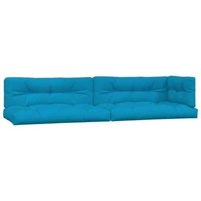 vidaXL Coussins de palette lot de 5 bleu tissu