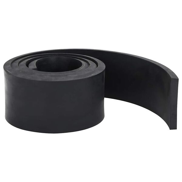 vidaXL Bordure en caoutchouc de chasse-neige noir 200x10x1 cm