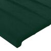 vidaXL T&ecirc;te de lit &agrave; LED Vert fonc&eacute; 180x5x118/128 cm Velours