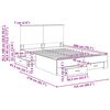 vidaXL Cadre de lit Ch&ecirc;ne fum&eacute; 150 x 200 cm Bois d'ing&eacute;nierie